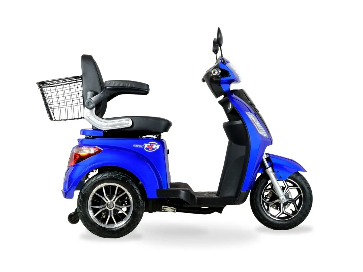 T4B Prime 500W 3-Wheel Mobility Scooter Blue — view 4