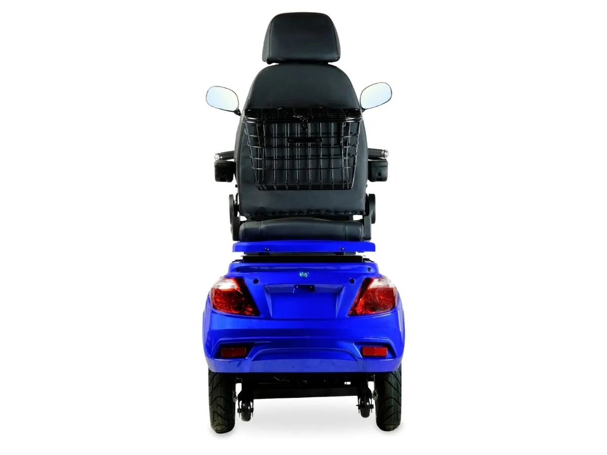 T4B Prime Deluxe 500W 3-Wheel Mobility Scooter Blue — view 6