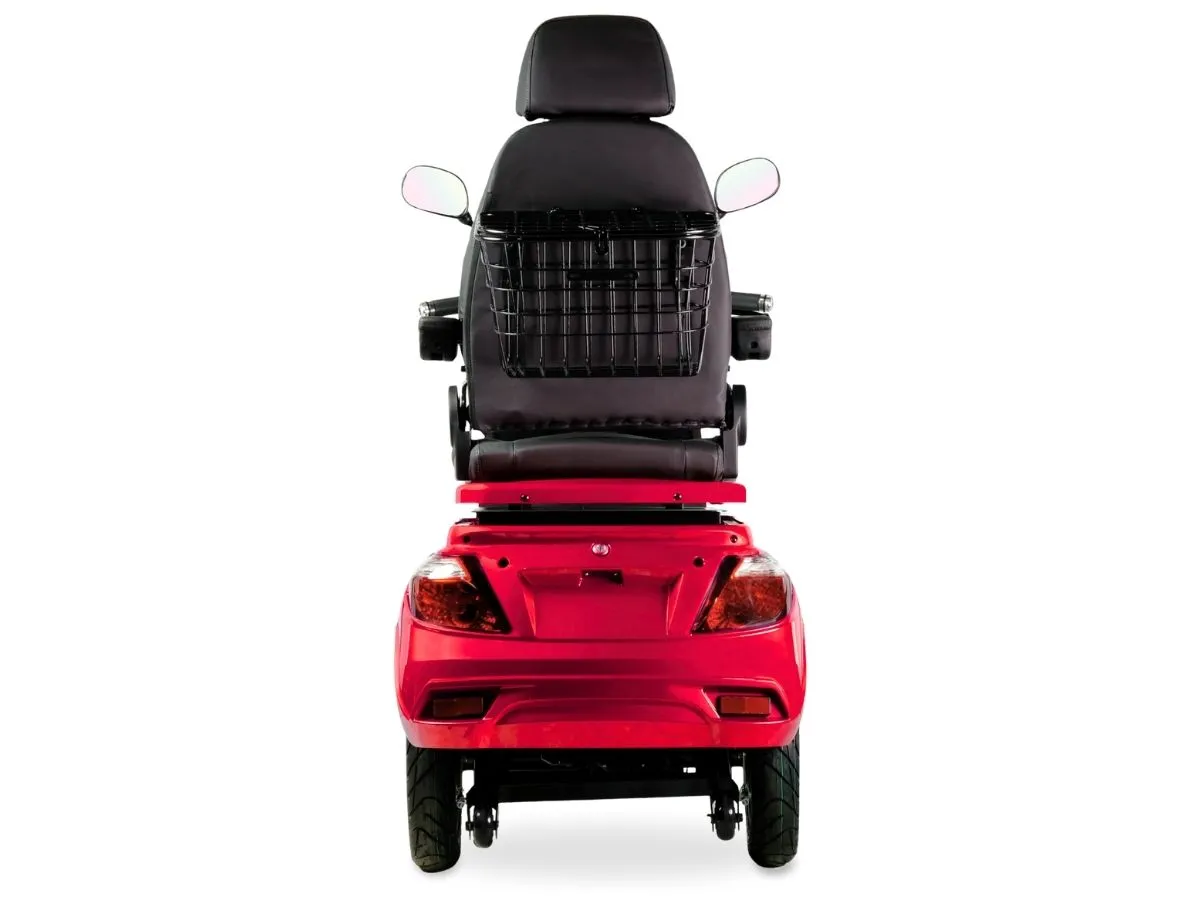 T4B Prime Deluxe 500W 3-Wheel Mobility Scooter Red — view 6