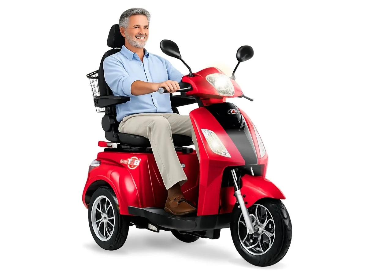 Prime Deluxe Red Electric Mobility Scooter