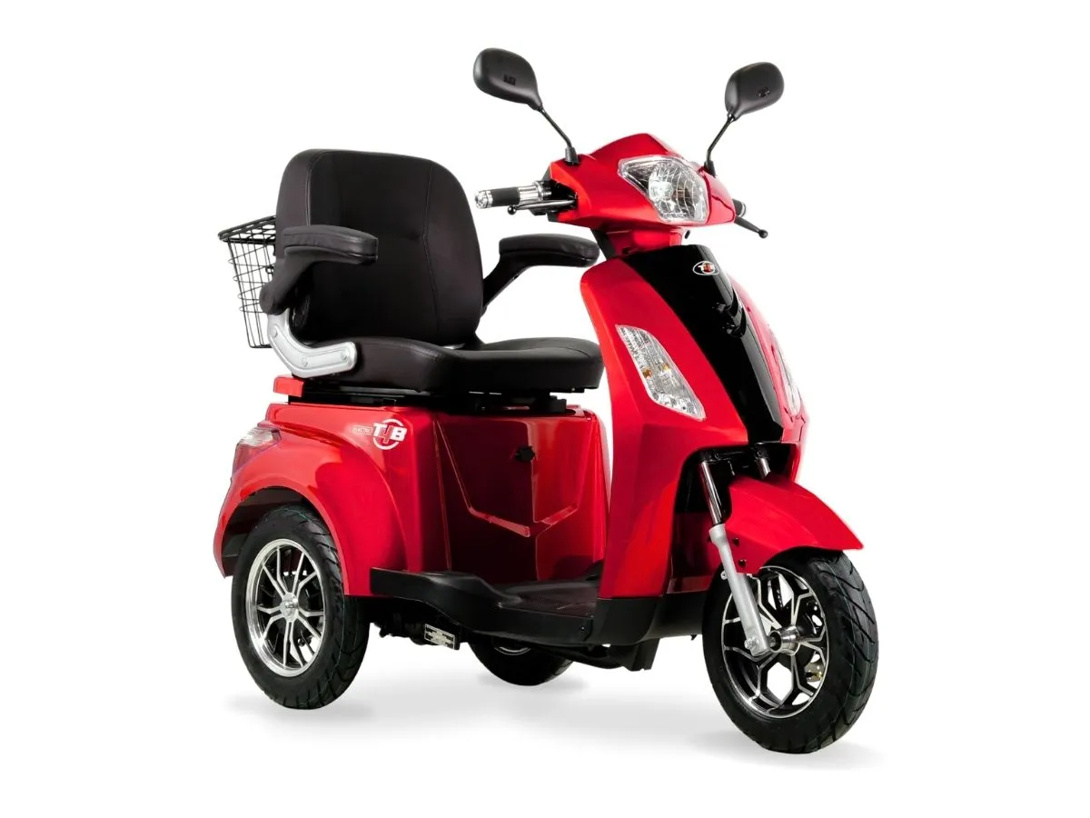 T4B Prime 500W 3-Wheel Mobility Scooter Red — view 2
