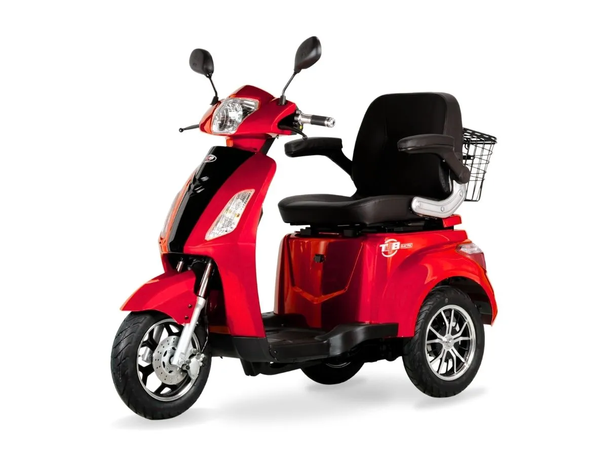 T4B Prime 500W 3-Wheel Mobility Scooter Red — view 3