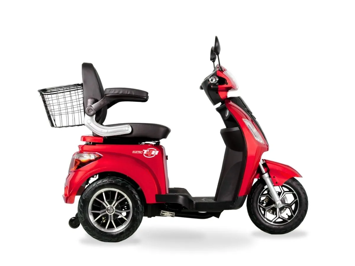 T4B Prime 500W 3-Wheel Mobility Scooter Red — view 4