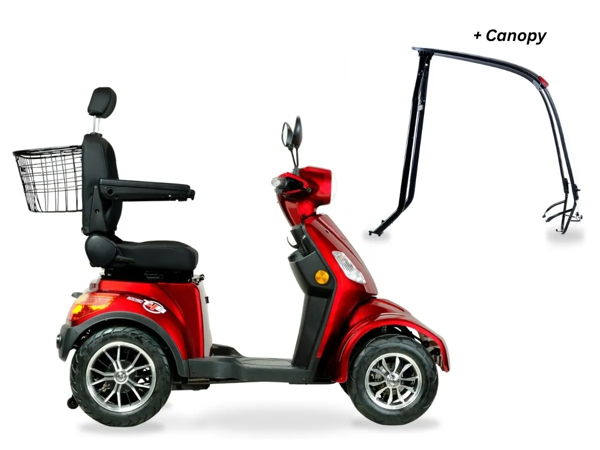 T4B Prime RoverX 500W 4-Wheel Mobility Scooter Red — view 4