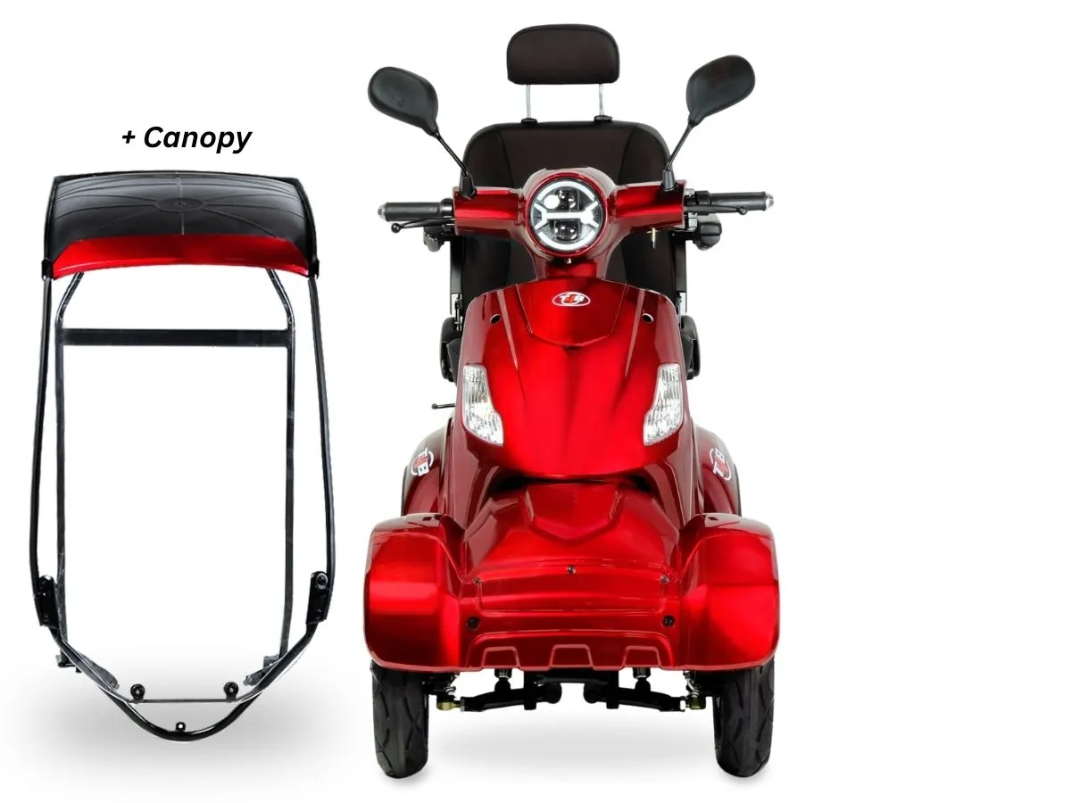 T4B Prime RoverX 500W 4-Wheel Mobility Scooter Red — view 5