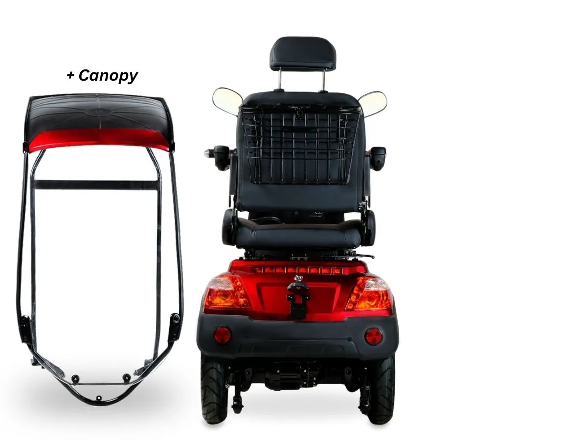 T4B Prime RoverX 500W 4-Wheel Mobility Scooter Red — view 6
